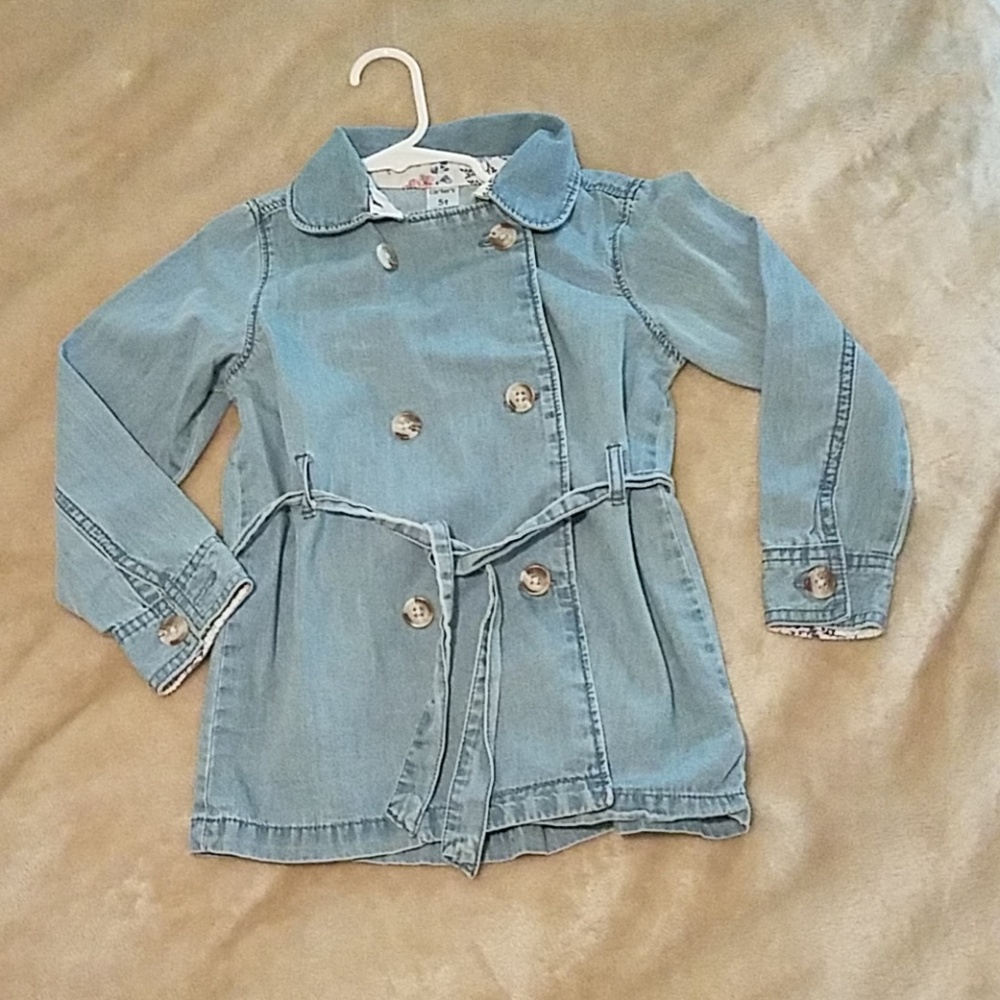 Carter's size 5T girls lightweight denim jacket